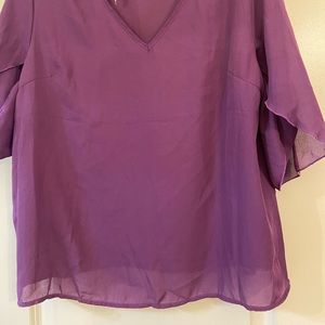 Purple Chiffon Blouse